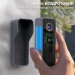 Бездротовий дверний WiFi відеодзвінок-відеодомофон BJ7 з камерою 2K FHD і датчиком руху — фото 2