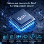 Зарядний пристрій для USB Type-C Bodasan Хаб 8-в-1 268W Білий — фото 3