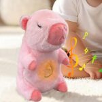 Рожевий Інтерактивна дихаюча Капібара Snuggle Pulse CapyBuddy 30 см м'яка плюшева іграшка — фото 6
