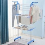 Сушарка для речей Складна сушарка для білизни Garment Rack With Wheels — фото 3