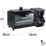 Електрична духовка 3в1 Domotec MS-5308В Кофеварка Сковорода 9 л 4500w — фото 4