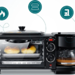 Електрична духовка 3в1 Domotec MS-5308В Кофеварка Сковорода 9 л 4500w — фото 3