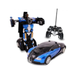 Машинка Трансформер Bugatti Size 18 см Robot Car синя з пультом — фото 4
