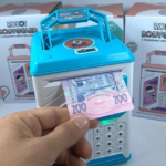 Блакитна Електронна Скарбничка сейф з відбитком пальця та кодовим замком «BODYGUARD» + — фото 3