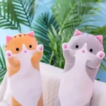 Довга м'яка іграшка кіт подушка фото 1