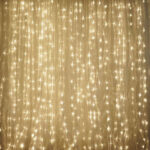 Гірлянда водоспад 320 LED 5mm 3м/2м теплий колір на прозорому дроті — фото 2
