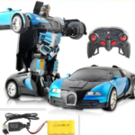 Машинка Трансформер Bugatti Size 18 см Robot Car синя з пультом — фото 5