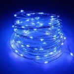 Новорічні гірлянди. Мідна дротяна лампа 100LED 10м, Колір Синій Силіконовий дріт (7107) — фото 2