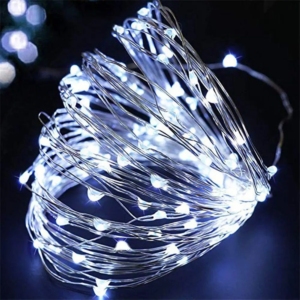 Гірлянда нитка Роса від USB, 30м, 300LED + пульт, Холодний білий