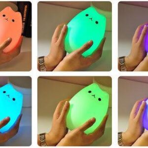 Сенсорний силіконовий Led світильник-нічник Котик