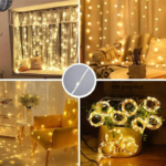 Гірлянда Водоспад USB штора 3х2м, білий теплий, 200 LED + пульт — фото 4