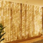 Гірлянда водоспад 320 LED 5mm 3м/2м теплий колір на прозорому дроті
