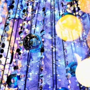Гірлянда прозора кулька 40LED 5м (флеш) 18мм, Новорічна бахрама, Світлодіодна гірлянда
