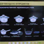 Набір посуду UNIQUE UN-5039 з нержавіючої сталі, 19 предметів, набір каструль — фото 3