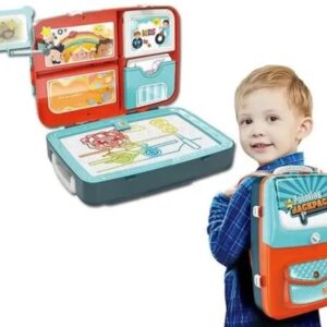 Навчальний набір для малювання у валізці Backpack Packing 3in1 блакитний