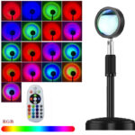 Sunset Lamp RGB 16 кольорів - проекційний світильник заходу сонця, світанку з пультом — фото 2