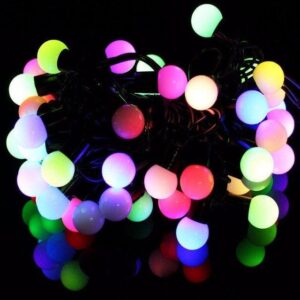 Гірлянда матова кулька 40LED 5м (флеш) 18мм, Новорічна бахрама, Світлодіодна гірлянда, Вулична