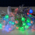 Гірлянда прозора кулька 40LED 5м (флеш) 18мм, Новорічна бахрама, Світлодіодна гірлянда — фото 2