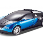 Машинка Трансформер Bugatti Size 18 см Robot Car синя з пультом — фото 6
