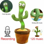 Кактус що танцює, світло-музична іграшка , Dancing Cactus TikTok кактус у вазоні 34 см — фото 4