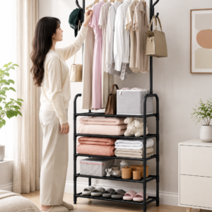 Вішалка для одягу з полицями Clothes Rack Up