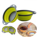 Друшляк силіконовий складаний великий + маленький Collapsible filter baskets — фото 2