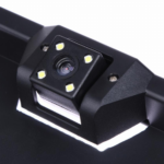 Камера заднього виду в номерній рамці з 4 LED підсвічуванням Black — фото 3