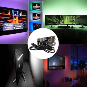 Стрічка світлодіодна RGB 5050 2м з пультом для підсвічування телевізора, монітора, меблів від