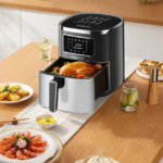 Аерофритюрниця Sokany SK 10052 1700W Аерогриль безмасляна мультипіч для приготування без олії 7 л з сенсорним керуванням