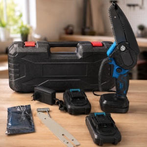 Акумуляторна ланцюгова міні-пила 6 inch Electric SAW BLUE кейсом