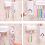 Тримач-диспенсер для зубної пасти та щіток Toothbrush sterilizer автоматичний — фото 6