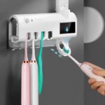 Тримач-диспенсер для зубної пасти та щіток Toothbrush sterilizer автоматичний — фото 5