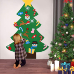 Дитяча ялинка з іграшками з фетру на стіну 95 х 70см Chrismas Free — фото 2