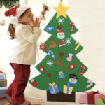 Дитяча ялинка з іграшками з фетру на стіну 95 х 70см Chrismas Free — фото 3