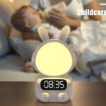 Дитячий годинник із будильником Кролик Rabbit clock with LIGHT WHITE — фото 2