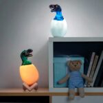 Дитячий світильник SUNROZ 3D Dinosaur Lamp лампа-нічник "Динозаврик у яйці" з пультом ДУ — фото 3