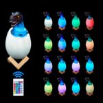 Дитячий світильник SUNROZ 3D Dinosaur Lamp лампа-нічник "Динозаврик у яйці" з пультом ДУ — фото 5