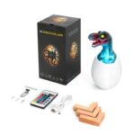 Дитячий світильник SUNROZ 3D Dinosaur Lamp лампа-нічник "Динозаврик у яйці" з пультом ДУ — фото 6