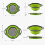 Друшляк силіконовий складаний великий + маленький Collapsible filter baskets — фото 6