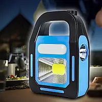 Ліхтар кемпінг переносний HB-9707A-1LED+COB+LED, power bank, Li-Ion акумулятор, сонячна