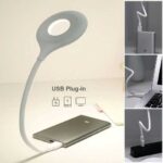 Гнучка USB лампа з голосовим керуванням із зарядкою від Power bank біла — фото 5