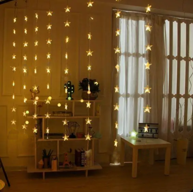 Гірлянда штора зорепад Curtain Lights Shooting Star 60 LED 3х3м White