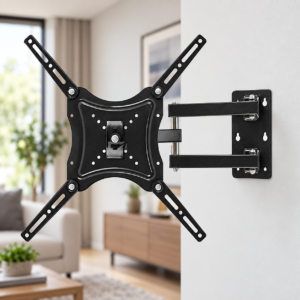 чорний шарнірний кронштейн для телевізора HDL-117B-2
