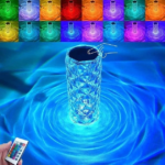 Настільна лампа Роза з пультом RGB Crystal Rose. Проекційний світильник-торшер нічник rose — фото 4