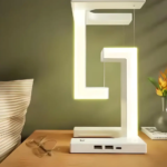 Настільна лампа SHS 2238 світлодіодна з 2*USB та бездротовою зарядкою 10W — фото 2