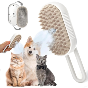 Парова щітка масажер спрей 3 в 1 PET SPRAY MASSAGE BRUSH для вичісування собак та кішок з