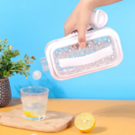 Портативна силіконова форма для льоду пляшка 2 в 1 ICE CUBE TRAY складана на 17 кульок — фото 6