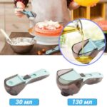 Регульовані пластикові мірні ложки 2 штуки Adjustable measuring spoon