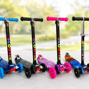 Самокат Scooter з підсвічуванням коліс для дівчинки та хлопчика 3 кольори