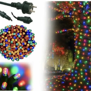 Світлодіодна Гірлянда нитка 401 led RGB різнокольорова (чорний провід)